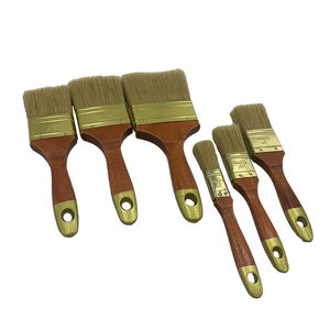 2025 Hogere Kwaliteit Hout Handvat Kwast Kwast Set Haar Houten Verf Synthetische Filament Muur Toolsborstelhaar Verfkwast - Product Image 2