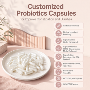 Cápsulas de Probióticos Multicepa de Alta Calidad, <span class=keywords><strong>Lactobacillus</strong></span> Acidophilus L59, Suministro a Granel, Servicio OEM ODM con Patente - Product Image 1