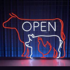 Enseigne au néon personnalisée pour boutique de barbecue, décoration de restaurant, boucher, anatomie de vache, enseigne lumineuse au néon LED, signalisation, logo, décoration murale, lumières au néon, logo - Product Image 1