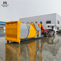 Camion benne à ordures hydraulique diesel 18 tonnes à double cylindre 4x2 avec bras de ramassage pour bacs à déchets, moteur et boîte de vitesses Euro 6 Dongfeng Kinland