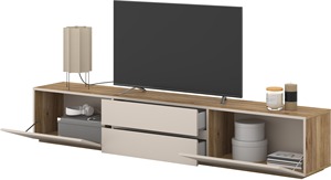 <span class=keywords><strong>Meuble</strong></span> <span class=keywords><strong>TV</strong></span> mural ou sur pied moderne, sans poignée, sur mesure, en matériaux durables, de haute qualité, pour salon - Product Image 2
