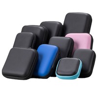 Boîte de rangement multifonction Eva pour câbles de données, écouteurs, chargeurs, disques durs, sac carré à fermeture éclair, emballage 3C, modèle 8686