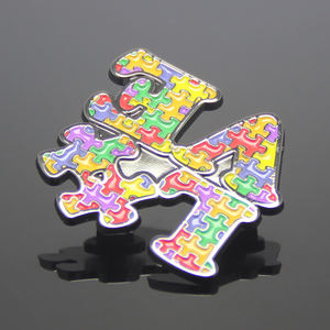 Productos de recuerdo de concientización sobre el autismo, broche para niños, regalos, piezas de rompecabezas esmaltados, Pin de solapa de amor, insignia, alfileres de autismo personalizados - Product Image 5