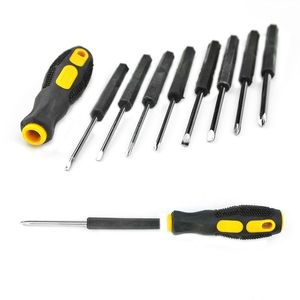 Multi <b>Bit</b> <b>Screwdriver</b> <b>Set</b> 8 In 1 Interchangeable <b>Bits</b> Anti Slip Handle Plastic For Diy Repair Tools - Product Image 2