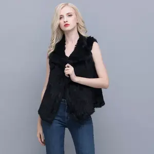 MWFur moda <span class=keywords><strong>conejo</strong></span> piel tejido <span class=keywords><strong>Chaleco</strong></span> con cuello invierno moda sin mangas sólido <span class=keywords><strong>pelo</strong></span> de <span class=keywords><strong>conejo</strong></span> <span class=keywords><strong>Chaleco</strong></span> corto para <span class=keywords><strong>mujer</strong></span> - Product Image 6