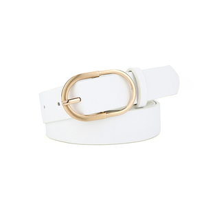Ceinture de taille en cuir PU pour femmes, ceinture classique avec boucle ovale en métal doré, ceinture fine pour femmes, accessoire décontracté pour jeans, robes, usage quotidien - Product Image 6