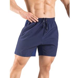 Pantalones cortos de gimnasio de diseñador para hombre, pantalones cortos de entrenamiento cómodos de poliéster para entrenamientos de Fitness y correr, pantalones cortos deportivos de patrón sólido - Product Image 3