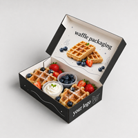 Caja de Embalaje de Cartón Corrugado Ecológico de Grado Alimenticio Personalizada para Waffles con Logotipo