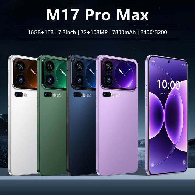 Premium M17PromX256 512 1T Multi-functional Smart Android Phone with Facial Recognition.
