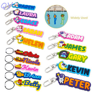 Porte-clés personnalisé en PVC QY, porte-clés en caoutchouc souple, pendentif avec logo en lettres pour cadeau et accessoire de sac - Product Image 2