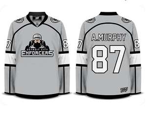 Seragam Jersey hoki es internasional untuk tim cetak Digital 100% katun organik uniseks dewasa - Product Image 5