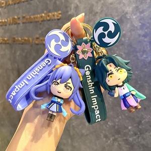 Llavero Creativo de Dibujos Animados con Figura de PVC de Zhongli, Colgante para Bolsa, Impermeable, Keqing, <span class=keywords><strong>Ganyu</strong></span> - Product Image 3