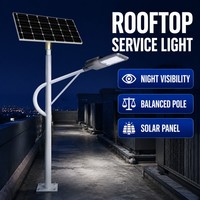 Lampu Jalan Tenaga Surya Terintegrasi Hibrida Pengiriman Cepat Putih Hangat 100W 200W Lampu Jalan Lapangan Olahraga Sekolah