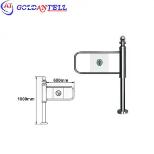 Manuale aperto In acciaio inox tubo altalena tornello con Corsia lunghezza 24-71 pollici