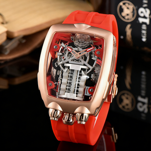 Reloj de pulsera de lujo comercial de alta gama, estilo mecánico, con manecillas luminosas a la moda y logotipo personalizable - Product Image 4