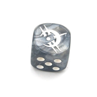 Vente en gros dés D6 à points colorés personnalisés dés carrés droits 10mm 16mm dés noirs blancs personnalisés