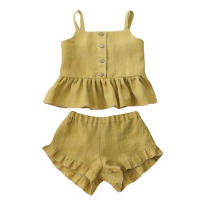 Conjuntos de Ropa para Bebé Personalizados, Conjuntos de Verano sin Mangas para Bebés Recién Nacidos, Pantalones Cortos de Algodón, Ropa Informal para Niños, Conjuntos de Dos Piezas - Product Image 1