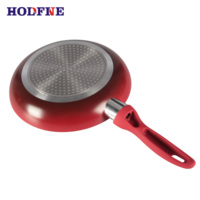 Ensemble de casseroles antiadhésives rouges 4 pièces avec casserole, poêle et couvercle en verre pour la cuisine à domicile