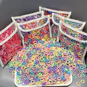 Élastiques à cheveux doux en polyester/nylon pour enfants, style européen et américain, haute élasticité, sans dommages, pour bébés - Product Image 2