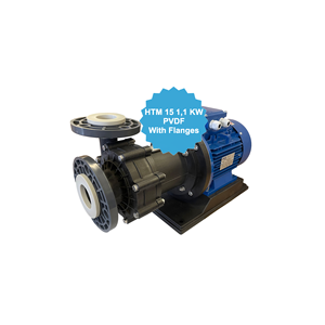 Bomba Centrífuga de Accionamiento Magnético GemmeCotti Modelo HTM 15 PVDF, Motor de 1,1KW, 230/400V, 3 Fases, Bridas DIN - Product Image 1