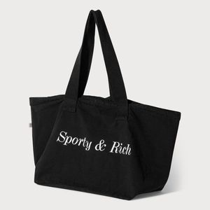 กระเป๋าผ้าแคนวาสขนาดใหญ่สำหรับผู้หญิงใส่โลโก้สำหรับปาร์ตี้วันหยุดสุดสัปดาห์ของขวัญช้อปปิ้งริมชายหาดสไตล์แฟชั่นลายตัวอักษรออกแบบได้ตามต้องการ - Product Image 1