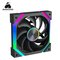 Ventilateur de refroidissement ARGB PWM à faible bruit AntarcChill OEM 120 mm à haut débit d'air pour boîtier de PC de jeu