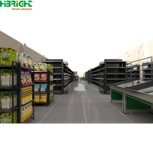 Comptoir à glace et étagères de présentation pour supermarché américain de produits frais - Product Image 1