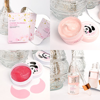 Ensemble de soins de la peau Sakura Original personnalisé rajeunissant éclaircissant blanchissant sérum masque anti-rides crème Kit de soins du visage des yeux et des lèvres