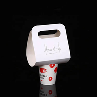 Support de tasse à café et boissons chaudes/froides en papier biodégradable et écologique avec séparateur et poignée pour 1 ou 2 gobelets