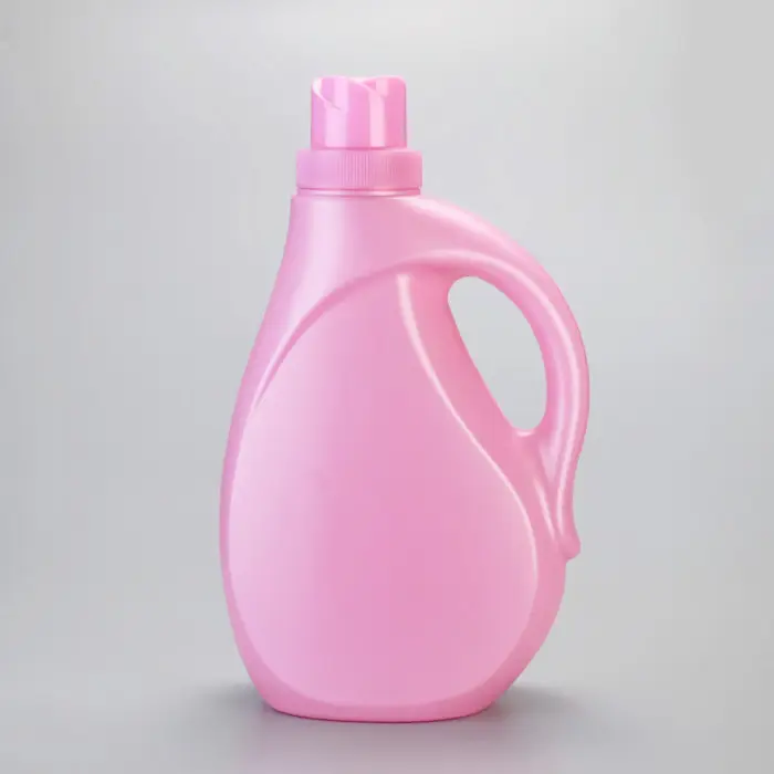 Botella de detergente vacía personalizada, contenedor de plástico con tapa y mango, suavizante de tela, 2L, 3L, 5L