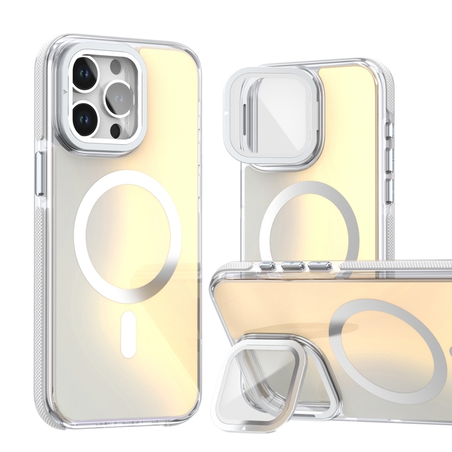 Wholesale Strong Magnetic Lens Protection Stand Shockproof Bumper Phone Cover for iPhone 15 Pro Max Wholesale Mobile Phone Cases