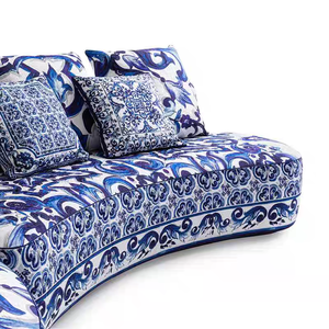 Nuevo Sofá de Sala de Estar con Patrón de Arte Clásico, Estilo Moderno de Lujo, Cómodo, Ecológico y de Tela Resistente - Product Image 5