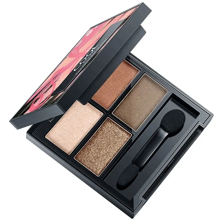 Professional Manufacturer 4 Color Eyeshadow Private Label Cosmetic Make Up Eyeshadow