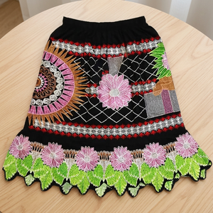 Jupes pour femmes polynésiennes en polyester respirant, écologiques, traditionnelles, toutes saisons, décontractées, couleur et logo personnalisés, longueur genou - Product Image 3