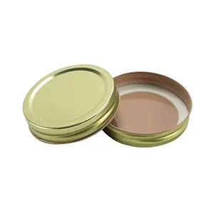 70mm Rust Proof and Air Tight Aluminum Tin Storage Lid with Sealing Liner Plastisol for Wide Mouth Mason Canning Jar