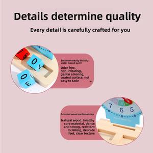 นาฬิกาไม้ดิจิตอล CCE kidsren สำหรับเด็กประถมช่วยพัฒนาการทางสติปัญญาเวลาเรียนคณิตศาสตร์ของเล่นสำหรับเด็ก - Product Image 3