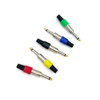 Vente d'usine 6.35MM 1/4 pouces TS Mono connecteur mâle prise OFC cuivre plaqué or pour guitare électrique mélangeur haut-parleur câble Audio