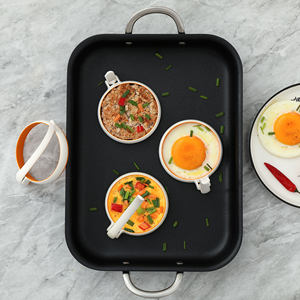 แหวนไข่ซิลิโคนเกรดอาหารสำหรับทอดไข่ ทำแพนเค้ก แบบไม่ติดกระทะ ใช้สำหรับย่างบาร์บีคิว พร้อมด้ามจับพลาสติกยาว - Product Image 6