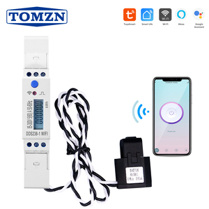TOMZN 18 мм Tuya Однофазный 60А Умный счетчик энергии на DIN-рейку с Wi-Fi, таймер, монитор потребления электроэнергии, счетчик кВтч, ваттметр 110В 220В - Product Image 2