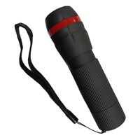 Lampe torche en plastique LED 1W bon marché 3AAA avec peinture en caoutchouc