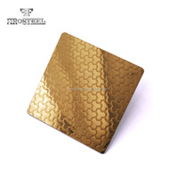 Tianshan — feuille d'acier inoxydable, finition miroir, en acier inoxydable, gaufré, couleur Bronze, à faire soi-même