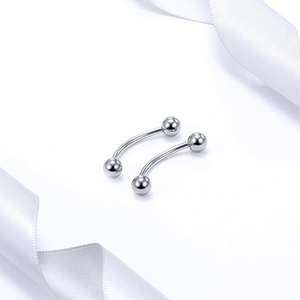 Set da 10 Pezzi in Acciaio Inossidabile, Piccoli Piercing Curvi per Sopracciglio, Orecchio, Ombelico, Labbro, Occhio, Daith, Rook, Gioielli 16g 8mm/10mm - Product Image 6