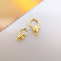 Mignon coeur forme or 18k bijoux homard fermoir pour collier en or pur bijoux accessoire