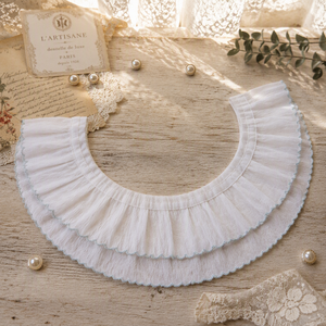 Passamaneria in pizzo naturale arricciato da 5 cm con ricamo floreale, bordo in pizzo <span class=keywords><strong>nero</strong></span>, pizzo decorativo plissettato per abiti - Product Image 1