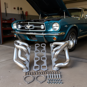 Colectores de escape cortos de acero inoxidable para Mustang 260 289 302 302CU 5.0 1964-1977, sistema de ajuste - Product Image 2