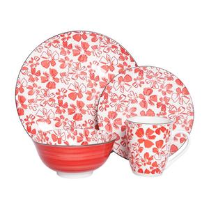 Juego de vajilla de cerámica con patrón de impresión, juego de vajilla de cocina - Product Image 4