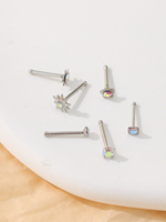 Anneaux de nez 18G 20G en acier chirurgical inoxydable, clous de nez, labrets, bijoux de piercing pour femmes et hommes