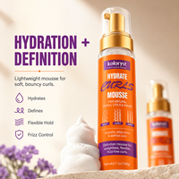 Mousse coiffante en gros pour cheveux bouclés, mousse capillaire pour soins et coiffage, supporte l'étiquetage personnalisé