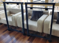 Supports de balustrade en verre en acier inoxydable avec cache-base pour escaliers, rampes et postes de fixation Eck noirs
