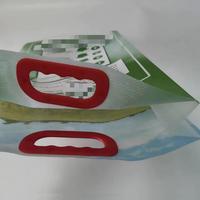 Sacs à riz personnalisés en PP tissé durable avec soufflet latéral et poignée en plastique, disponibles en 5 kg et 10 kg pour l'emballage alimentaire